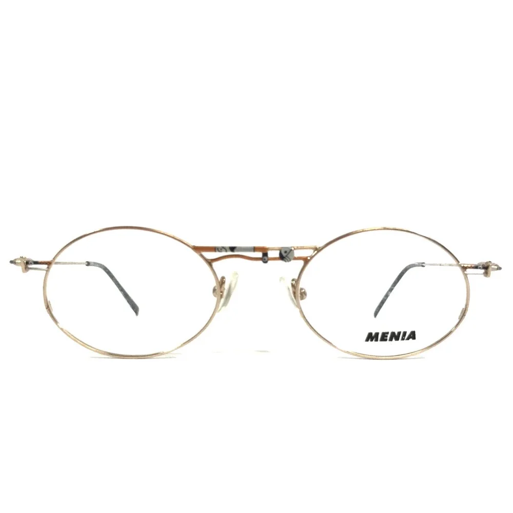 Vintage Menia Eyeglasses Frames MOD. 4208 COL. 1076 Gold Modern MCM 47-21-140